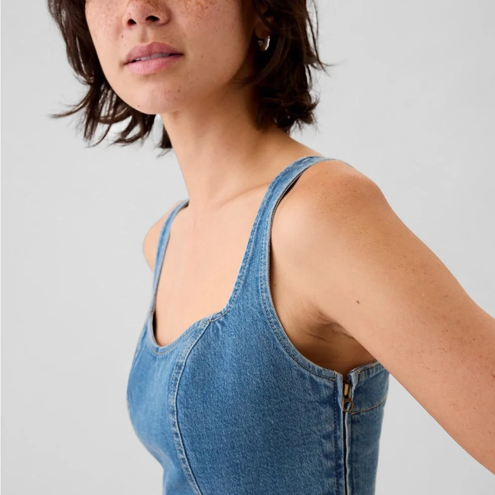 NWT GAP denim cropped Brahmi size 4 - Picture 3 of 4